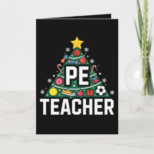 Carte Ornements de sapin de Noël Prof de gym Football No