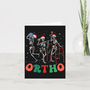 Carte Ortho Squad Dancing Skeletons Noël Orthopédique