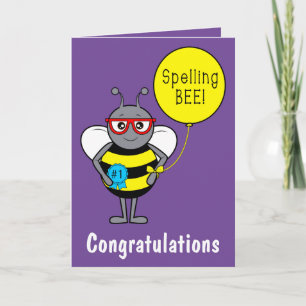 Carte Orthographe Bee Félicitations