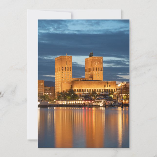 Carte Oslo City Hall Norvège (Devant)