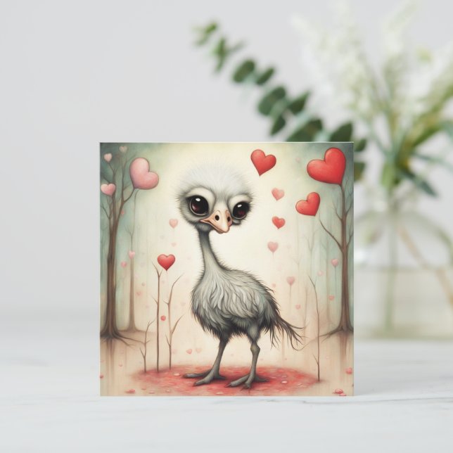 Carte Ostrich Love 2 (Debout devant)