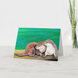 Carte Otter Best Friends Peinture