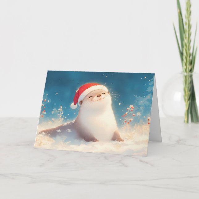 Carte Otter Holiday Cheer (Devant)