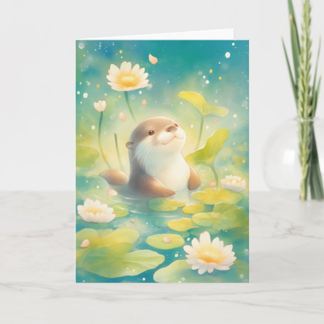 Carte Otter Lily Pad Paradise (Devant)