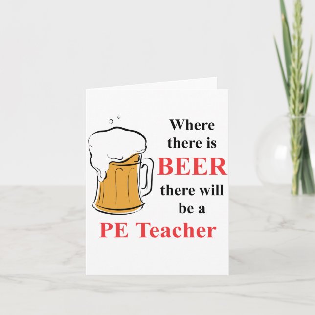 Carte Où il ya de la bière - PE Enseignant (Devant)