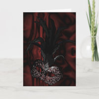 Carte ou invitation gothique de mascarade