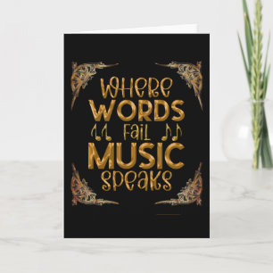 Carte OÙ LES MOTS Fail Music Parle
