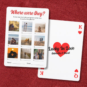 Carte Où Ont-Ils Été Photo Devant Couples Jeu De Douche