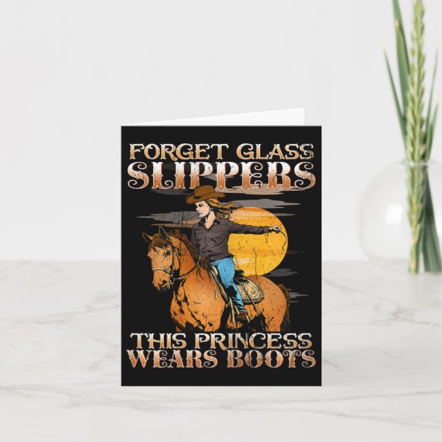 Carte Oubliez Les Chaussons Gl Cette Princesse Porte Des (Devant)