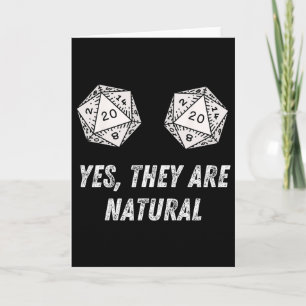 Carte Oui, ce sont des dés D20 20 naturels Drôle Rpg Boa