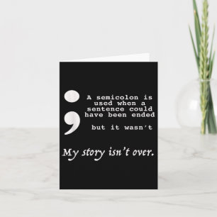 Carte Oui, Et Jumelle Semicolon Prévention Suicide Awar