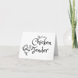 Carte Oui Je suis un Poulets Tender avec Coq Outline BLA