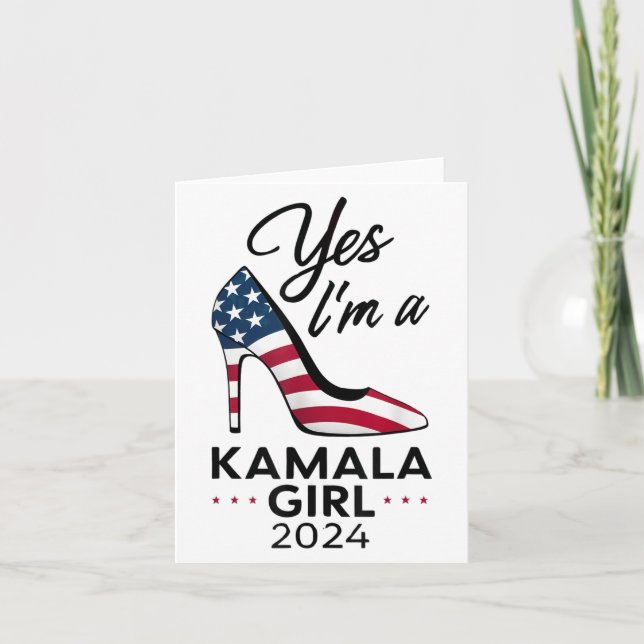 Carte Oui Je Suis Une Kamala Girl Stilettos High Heel Ha (Devant)