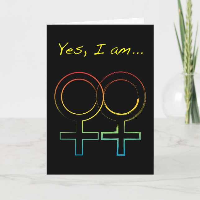 Carte oui, je suis une lesbienne (Devant)