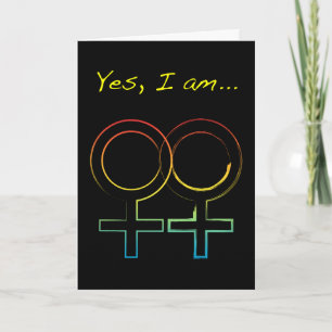 Carte oui, je suis une lesbienne
