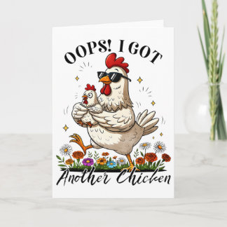 Carte Oups ! J'ai eu un autre design de poulet drôle