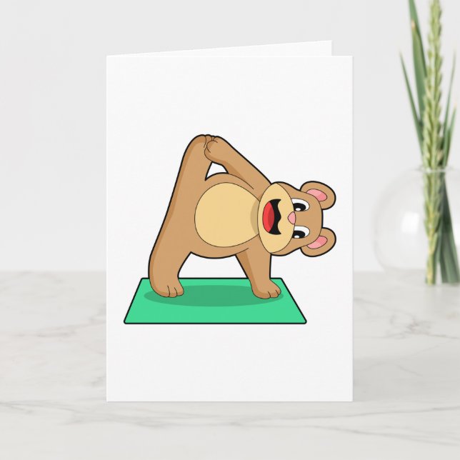 Carte Ours à Yoga Fitness (Devant)