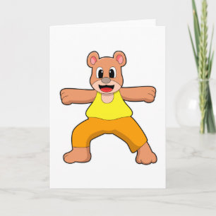 Carte Ours au Yoga en position debout