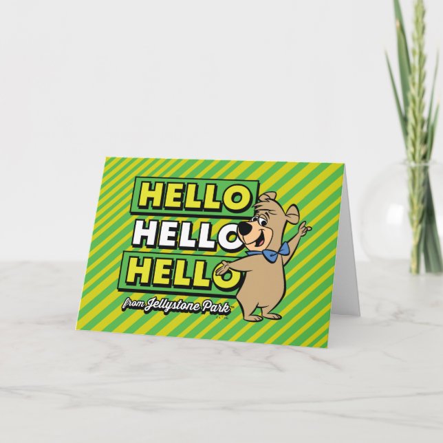 Carte Ours Boo Boo Bonjour Bonjour Bonjour De Jellystone (Devant)