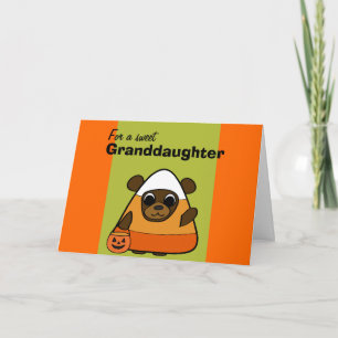 Carte Ours Brown dans le costume de bonbons au maïs
