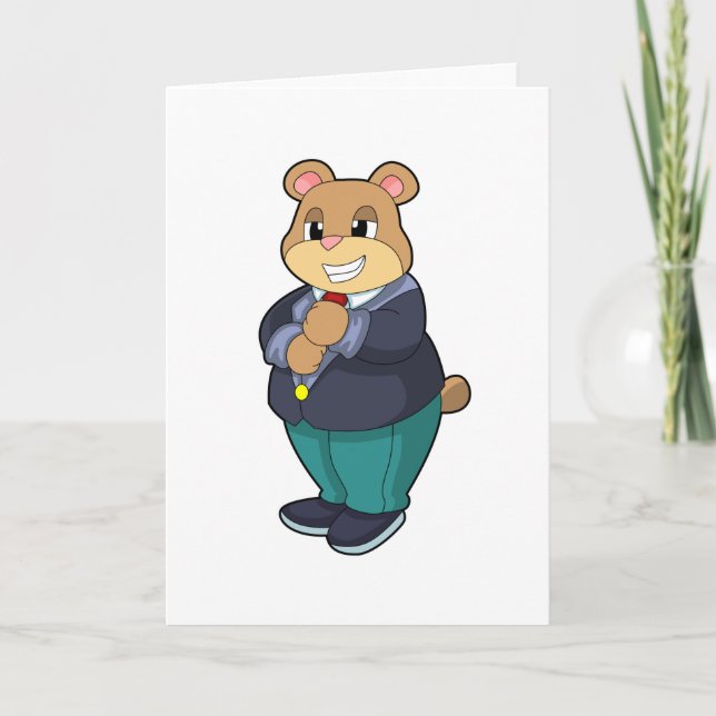 Carte Ours comme chambre avec costume (Devant)