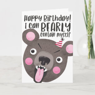 Carte Ours d'anniversaire drôle