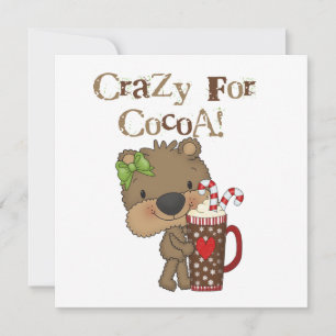 Carte Ours de fille fou pour le cacao