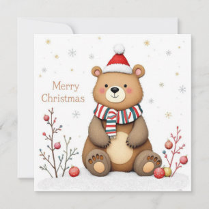 Carte Ours de Noël