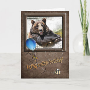 Carte Ours de sourire d'anniversaire