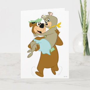Carte Ours de Yogi portant un ours de Cindy