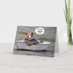 Carte Ours En Bateau Anniversaire Humour