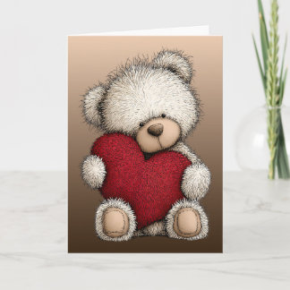 Carte Ours en peluche de la Saint-Valentin