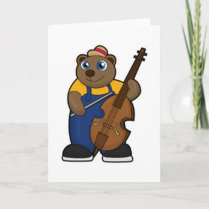 Carte Ours en tant que musicien avec guitare