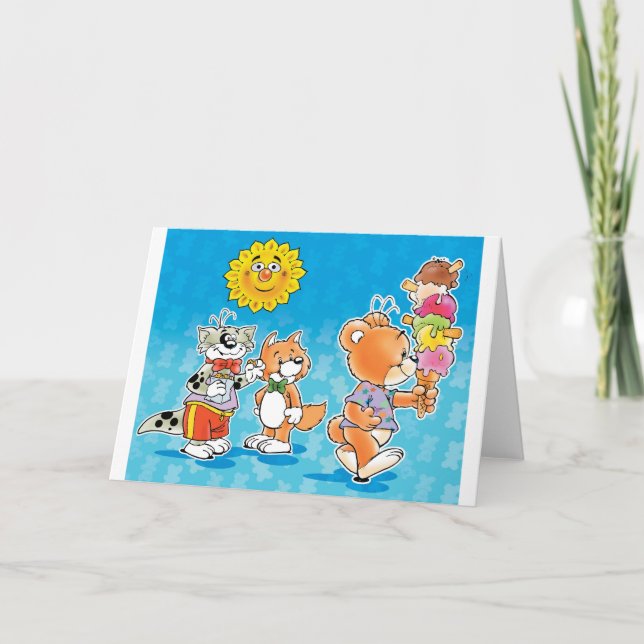 Carte Ours et amis de nounours de Tobi (Devant)