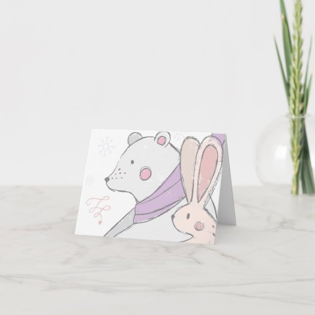 Carte Ours et lapin, dans nos rêves (Devant)