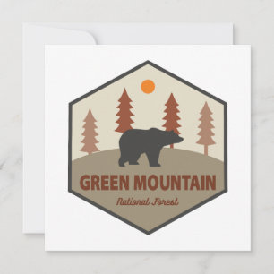 Carte Ours forestier national de Green Mountain