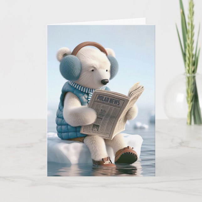 Carte Ours polaire Humour d'anniversaire (Devant)