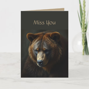 Carte Ours Romantique Hug Triste Humour solitaire Amusan