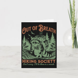 Carte Out Breath Randonnée Society Drôle Trash Pandas Wi