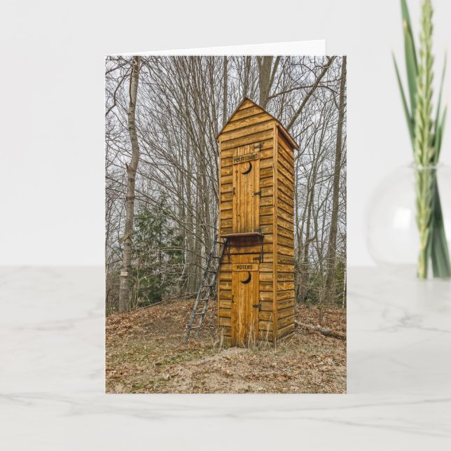 Carte Outhouse à deux étages pour les électeurs et les p (Devant)