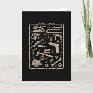 Carte Outils avec cadre vintage