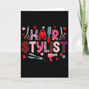 Carte Outils de coiffeur Saint-Valentin léopard mignon I