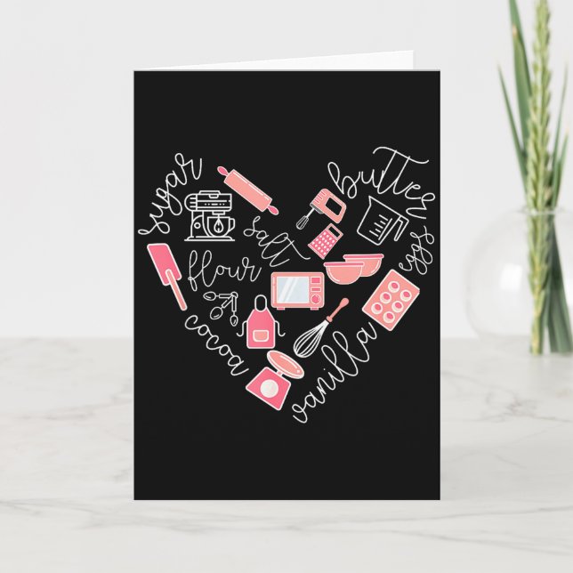 Carte Outils de cuisson d'amour pour cadeau de femmes bo (Devant)