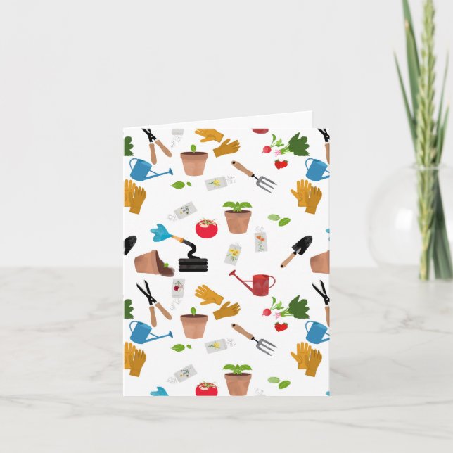 Carte Outils de jardinage Plante jardinier Motif (Devant)