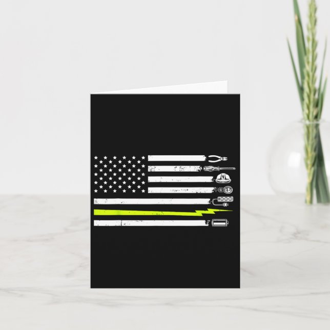 Carte Outils Électricien De Drapeau Américain Pour Élect (Devant)