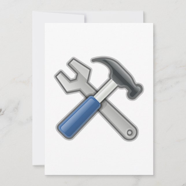 Carte Outils, marteau et clé (Devant)