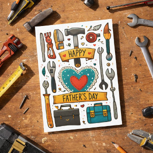Carte Outils pour la fête des pères AI-art 