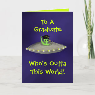Carte Outta This World Graduate card