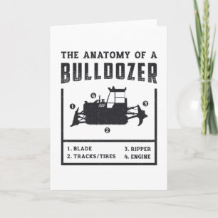 Carte Ouvrier De Construction L'Anatomie D'Un Bulldozer