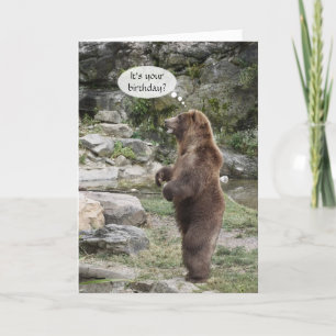Carte Ovation debout d'ours grizzly